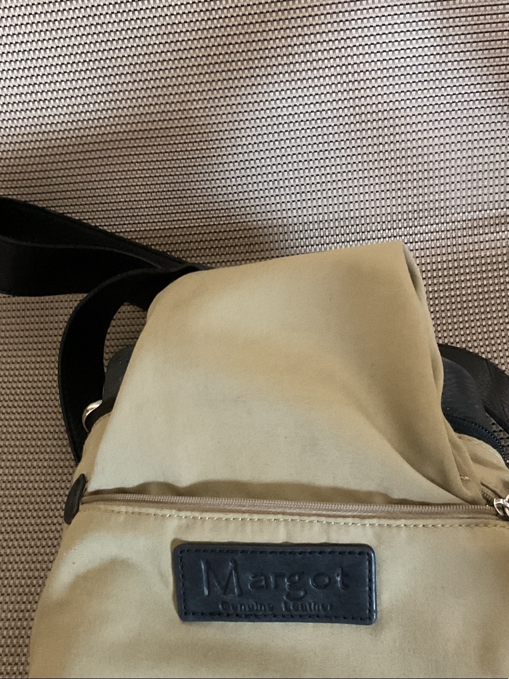 margot Black Pebbled Leather Crossbody with Front Zip Pocket - Picture 11 of 11